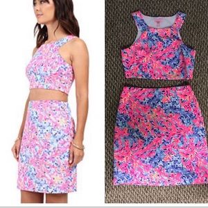 LILY PULITZER MALLIKA CROP TOP SKIRT SET